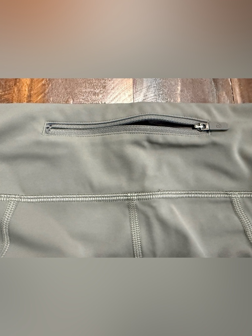 Lululemon Women’s Size 8 Olive Green High Rise Cropped Leggings EUC - Picture 4 of 5